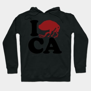 California I FLEE (flea) CA, I Left California, Funny I Love California Parody Hoodie